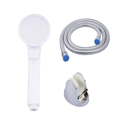 2018 High Pressure white 3 setting Push Button adjust Water Saving Handheld Shower head massage