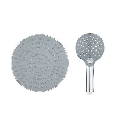 Waterfall Recessed Ceiling Mounted big rainfall top shower head set Overhead rain Shower